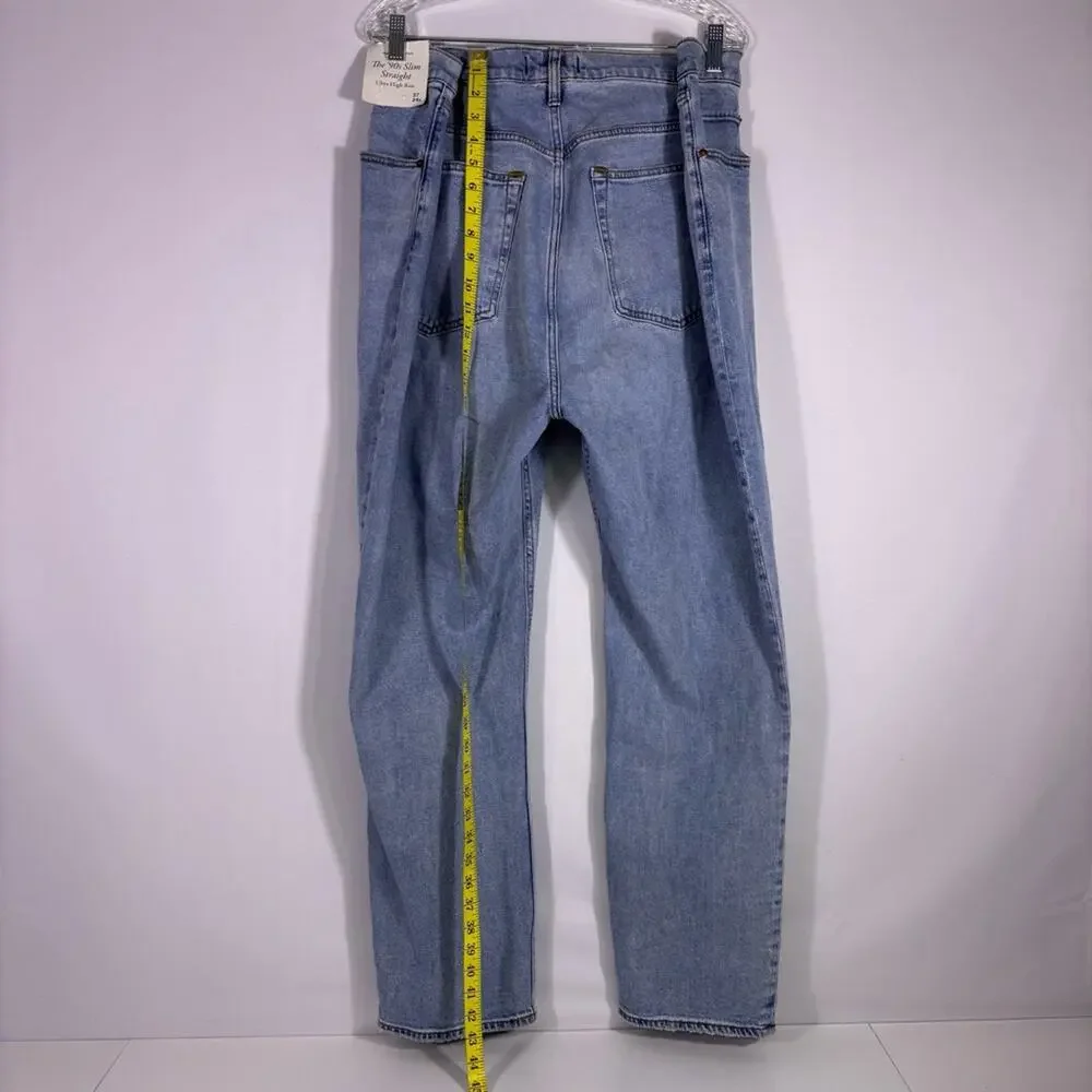 NWT Abercrombie & Fitch 90s Slim Straight Ultra High Rise Jeans Size 37 T9